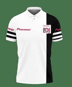 Classics Always Win: White 3D Printed Pioneer DJ Nth-Lt Polo Shirt