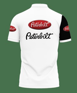 Clean White Peterbilt Ttt-Lt Polo Shirt with Personalized All Over Print