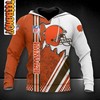 Cleveland Browns Football NFL 3D Hoodie for Fans