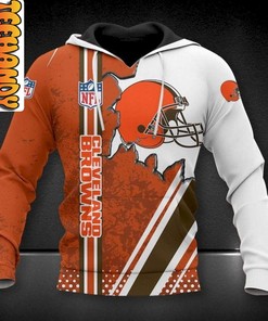 Cleveland Browns Football NFL 3D Hoodie for Fans