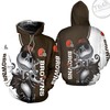 Cleveland Browns Jack Skellington and Zero 3D Hoodie in All Over Print