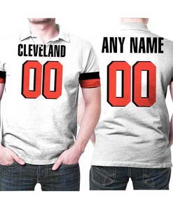 Cleveland Browns with our NFL American Football White Custom Game 2019 Jersey style gift for Browns fans polo shirt