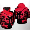 Cleveland Indians MLB 3D All-Over Print Punisher Skull Hoodie