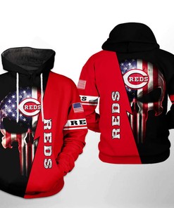 Cleveland Indians MLB 3D All-Over Print Skull Hoodie