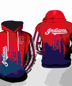 Cleveland Indians MLB Team US 3D Hoodie with Patriotic Design
