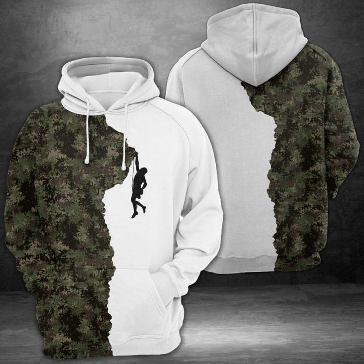Climb 3D Printed Zip Up Hoodie