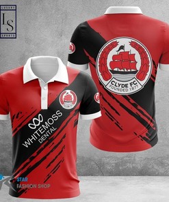 Clyde FC polo shirt, featuring unique and breathable fabric and a personalized design.