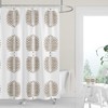 Cocoa Tropical Island Tan Palm Fronds Modern Shower Curtain - Easy-Care Fabric