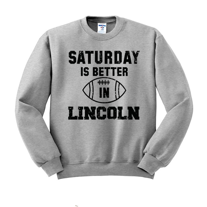 College Saturday Is Better In Lincoln Sweatshirt Hoodie All Size, Cute Football Game Day Sweatshirts - Image 3