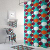 Color Pop Atomic Mid Century Modern Shower Curtain Set with Bath Towels and Mat