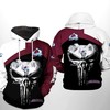 Colorado Avalanche NHL Punisher Skull All Over Print 3D Hoodie