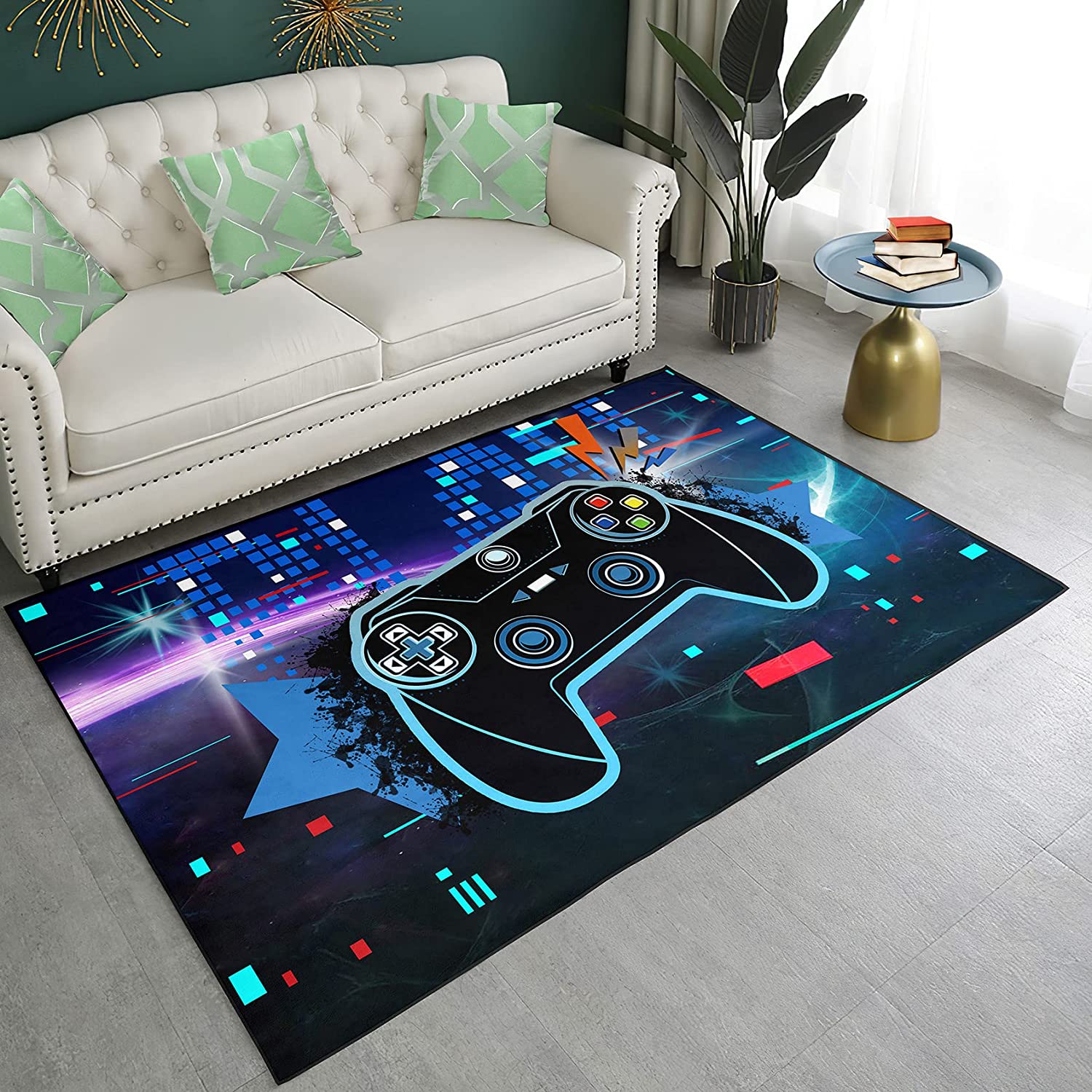 Colorful 3D Area Rug for Boys Room or Living Room