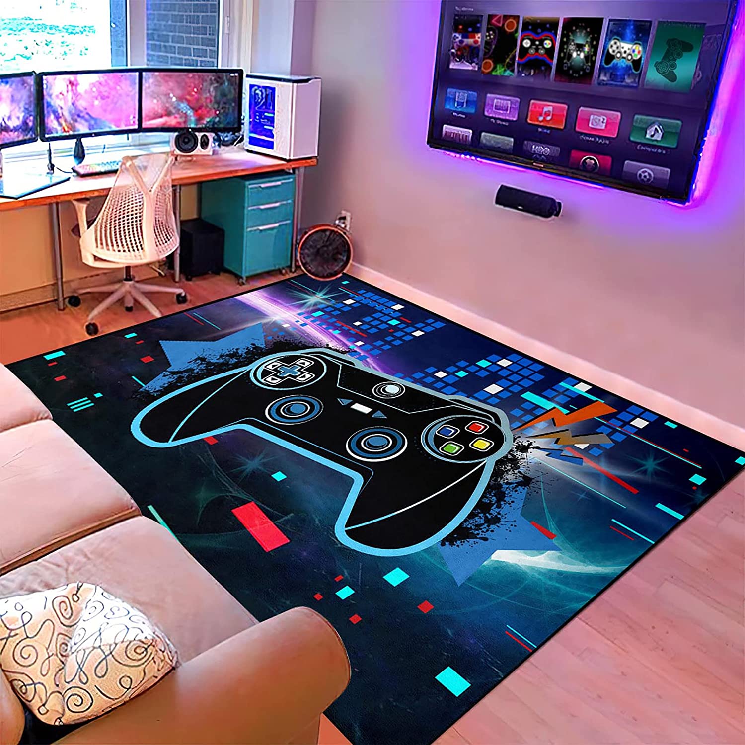 Colorful 3D Area Rug for Boys Room or Living Room - Image 3