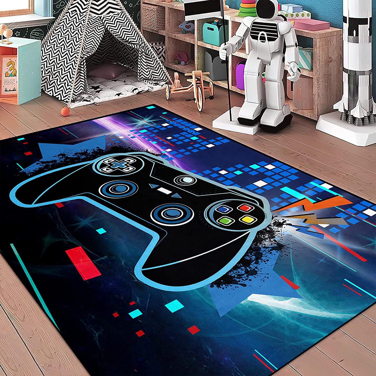 Colorful 3D Area Rug for Boys Room or Living Room - Image 4