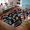 Colorful 3D Video Game Rug with Non-Skid Crystal Material