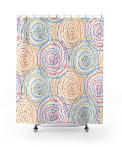 Colorful Abstract Art Shower Curtain, Perfect for Dorms and Vibrant Bathrooms