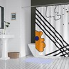 Colorful Abstract Art Shower Curtain Unique Artistic Design for Modern Bathroom Decor