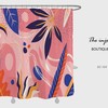 Colorful Abstract Flowers Shower Curtain with Hook and Custom Sizes