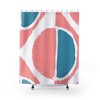 Colorful Abstract Geometric Retro Shower Curtain for a Vibrant Bathroom