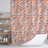 Colorful Boho Botanical Shower Curtain, Floral Bath Curtain, Bathroom Accessories, Pop of Color, Modern Bath Design