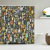 Colorful Character Fun Alphabets Kids Children Bathroom Decor Shower Curtain, Home Bath Accessories