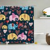 Colorful Elephant Shower Curtain | Cute Animal Zoo Kids | Home Bathroom Decor | Kid Theme | House Warming Gift