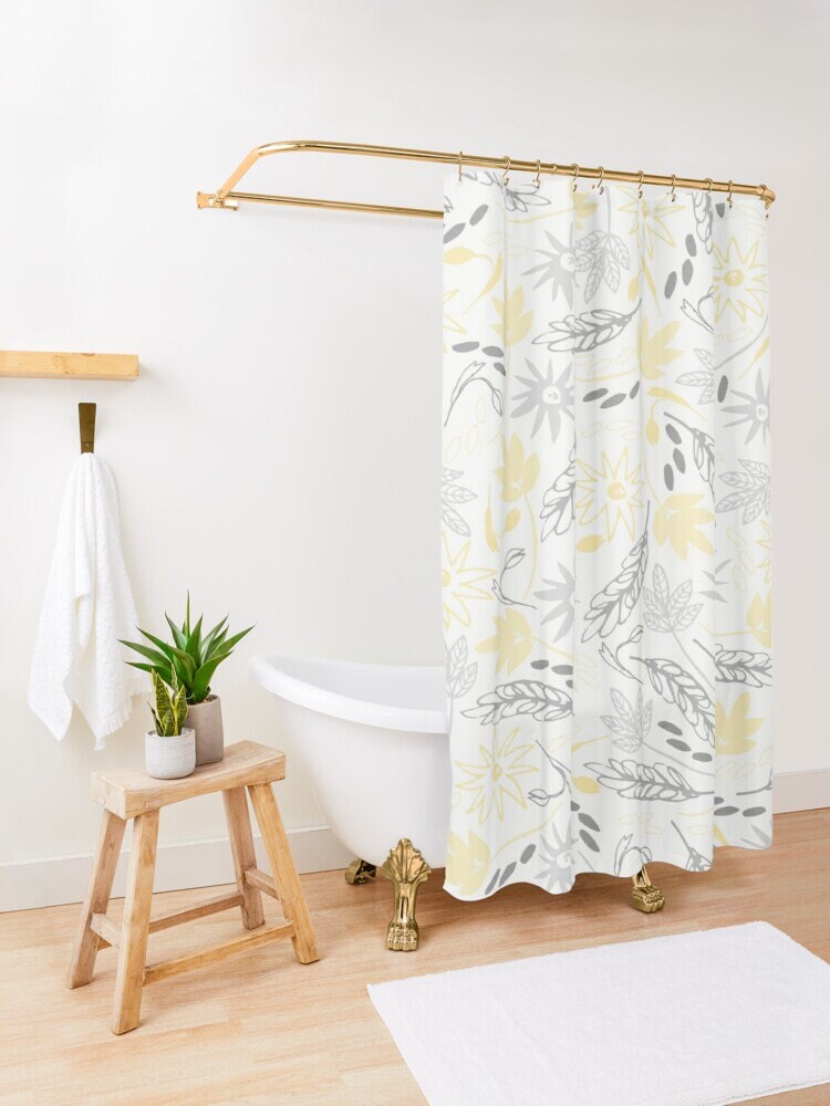 Colorful Floral Shower Curtain, Boho Bathroom Decor, Eco-Friendly Material, Nature Inspired Bath Art - Image 2