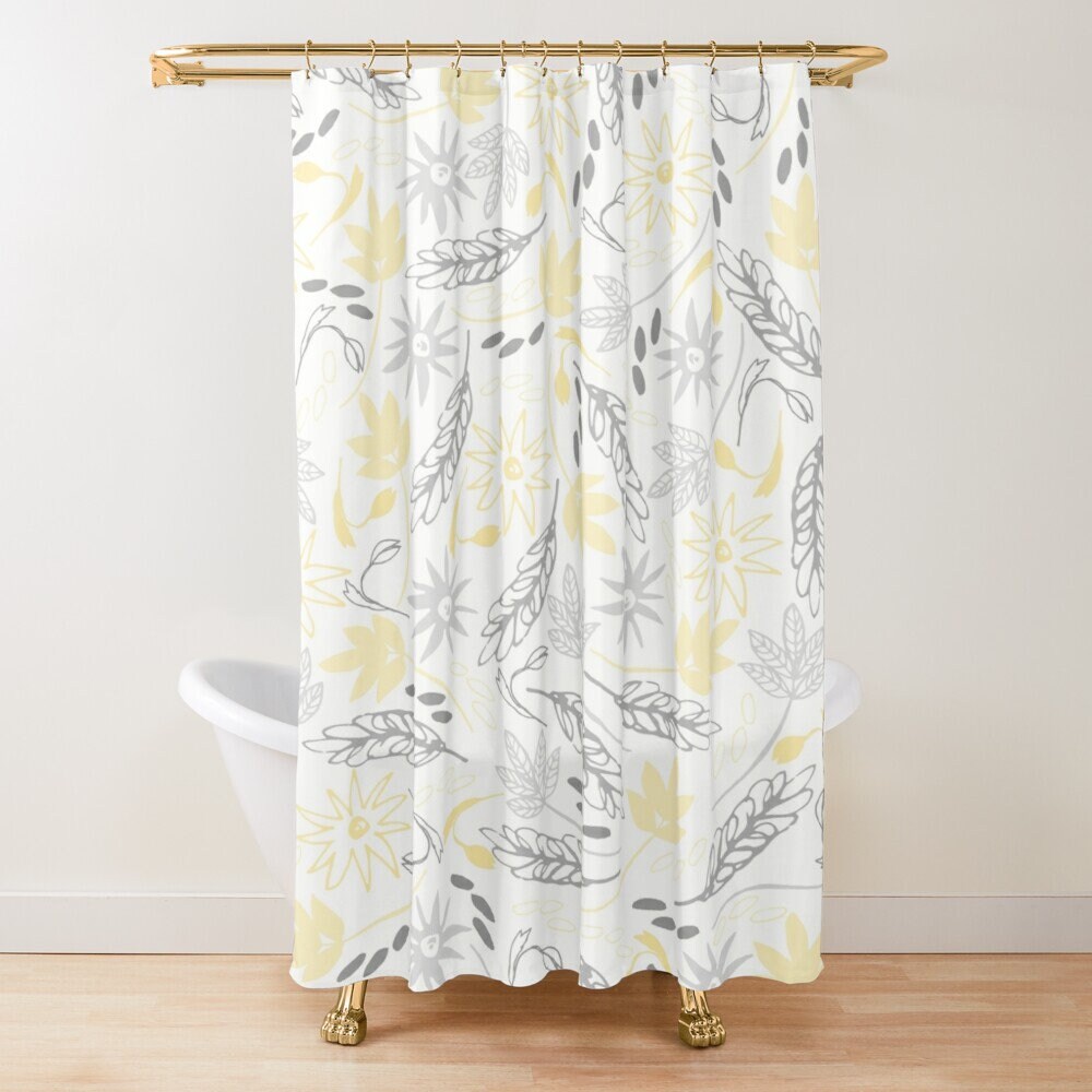 Colorful Floral Shower Curtain, Boho Bathroom Decor, Eco-Friendly Material, Nature Inspired Bath Art - Image 4