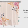Colorful Flowers Shower Curtain, Spring Pink Bathroom Decor, Customizable Bath Curtain with Hooks, Unique and Luxurious