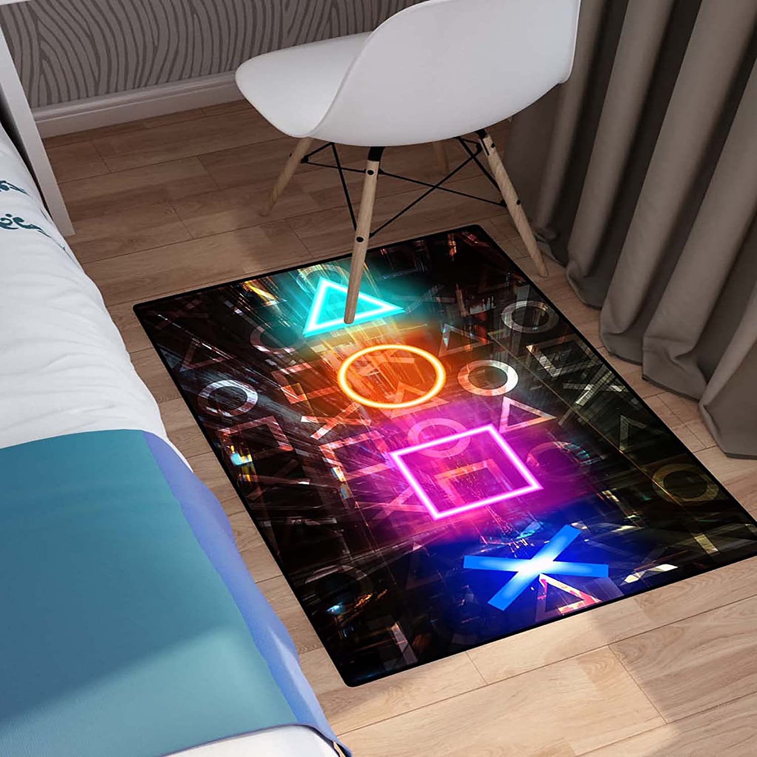 Colorful Game Controller Video Player Throw Rug to Add Fun and Style to Boys' Game Room and Bedroom Décor - Image 3