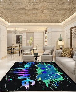 Colorful Gamer Area Carpet with Non-Slip Mat for Boys' Room