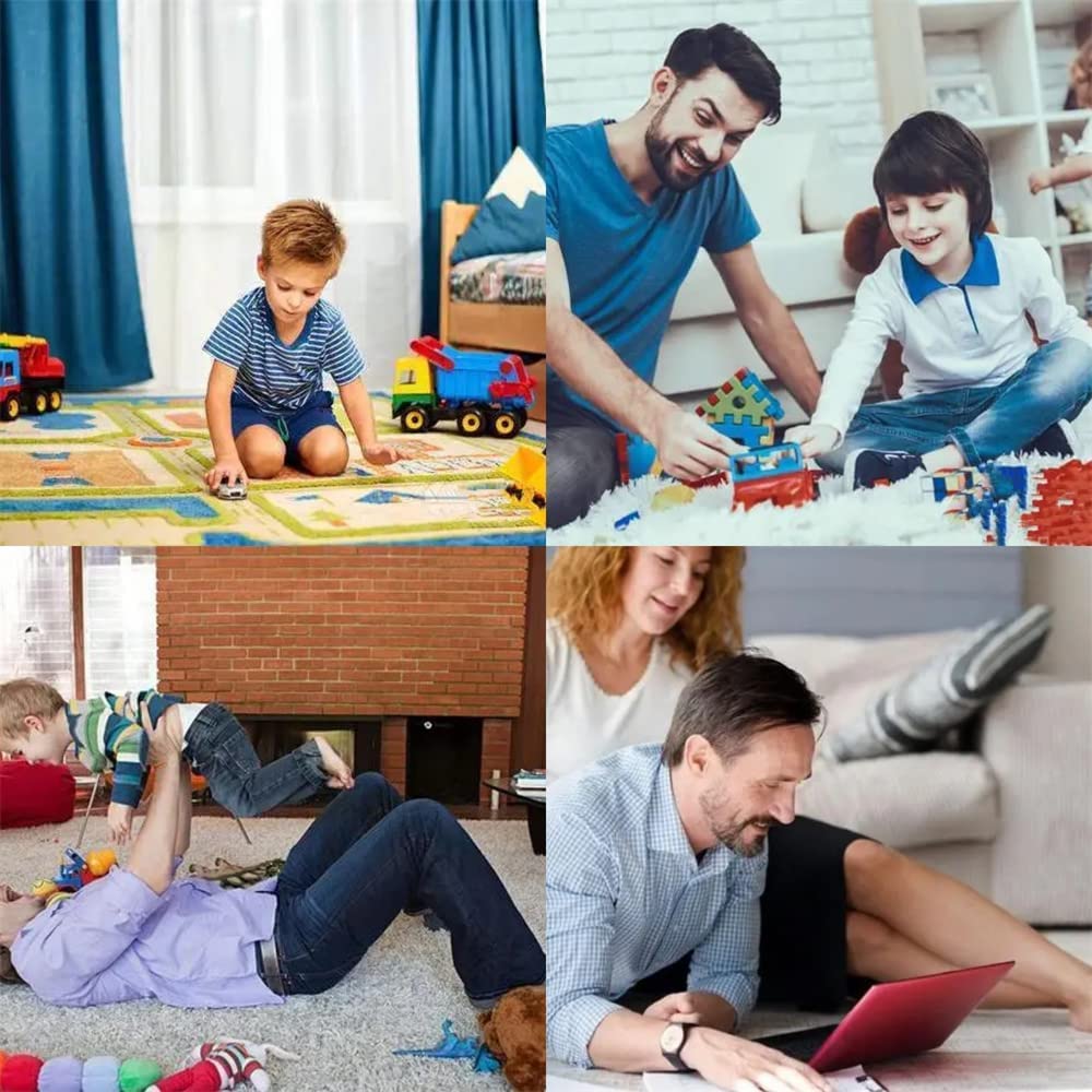 Colorful Gamer Rugs for Game Room with Modern Black Floor Polyester Mat - Image 4