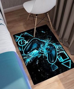 Colorful Gaming Area Rugs for Teen Boys' Leisure and Bedroom Home Decor with Game Room Rug Ideas