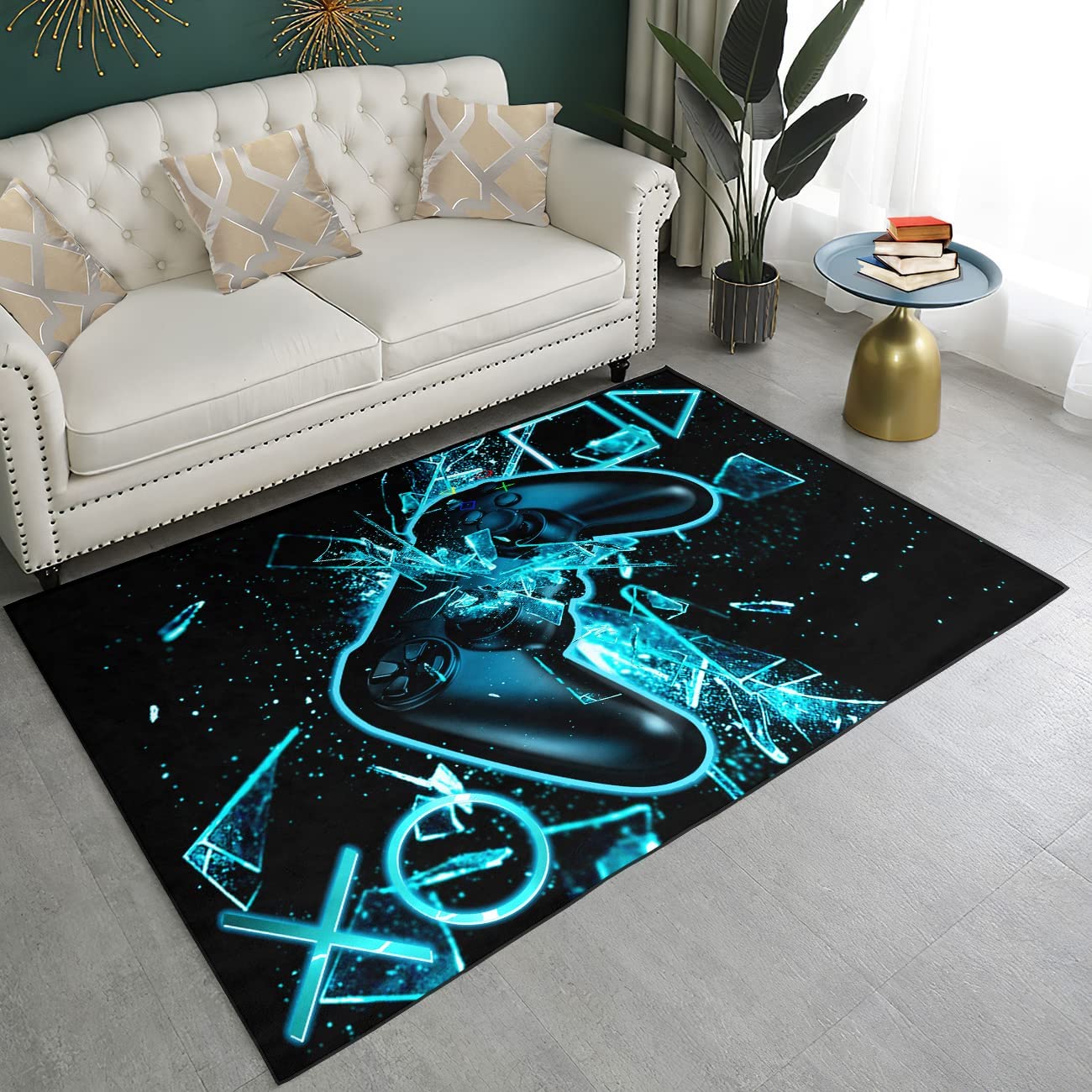 Colorful Gaming Area Rugs for Teen Boys' Leisure and Bedroom Home Decor with Game Room Rug Ideas - Image 4