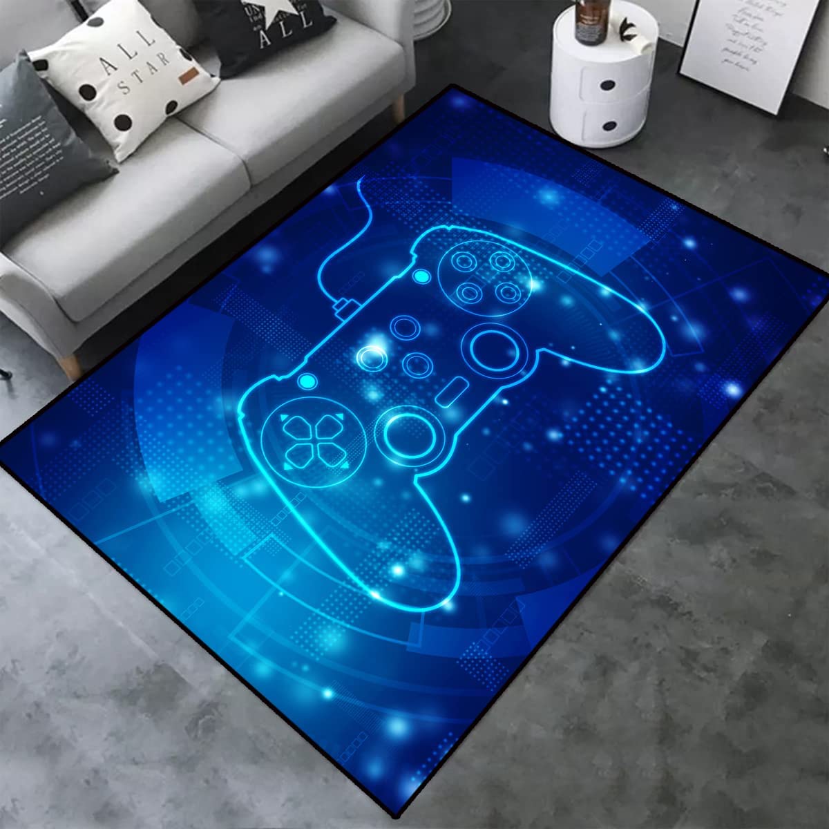 Colorful Gaming Carpet with Controller Player Boys Gifts for Kids Bedroom/Living Room