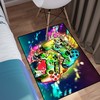 Colorful Gaming Painting Black Sitting-Room Rug for Gamer Area Rugs