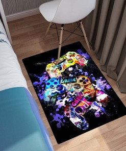 Colorful Gaming Painting Floor Mat with Gamer Rugs for Boys Room