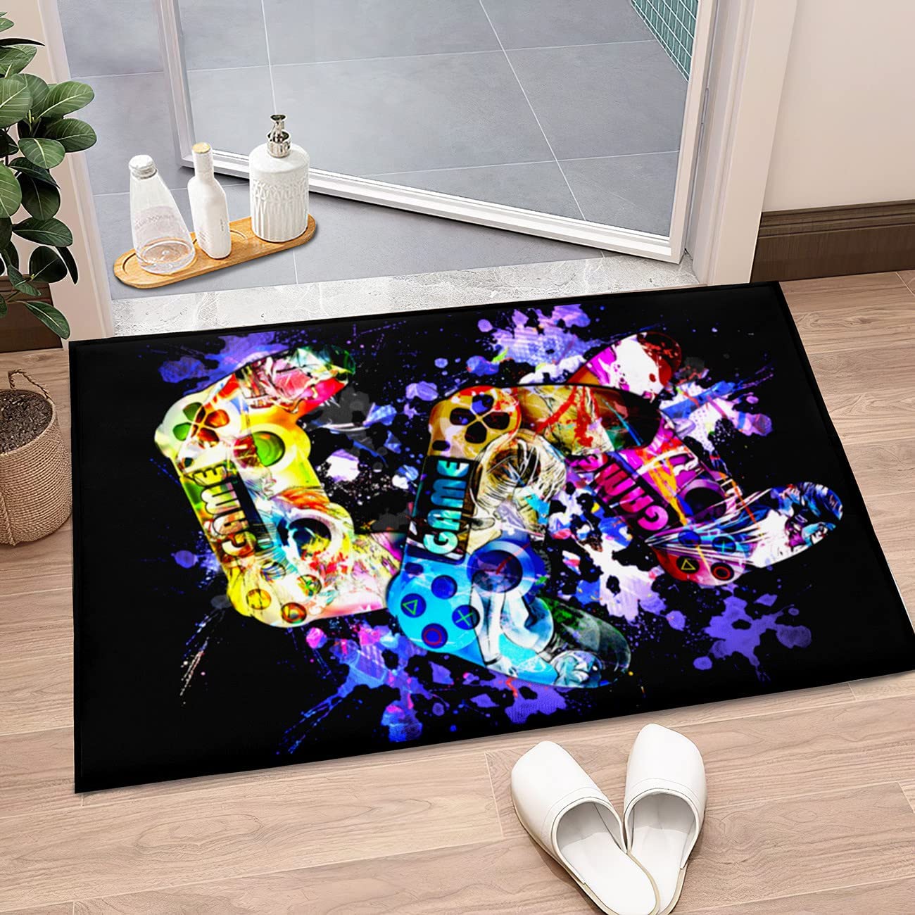Colorful Gaming Painting Floor Mat with Gamer Rugs for Boys Room - Image 2