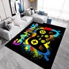 Colorful Gaming Pattern Modern Area Rug - Non-Slip Gaming Carpet for Boys - Soft Indoor Floor Mat