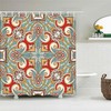 Colorful Geometric Floral Shower Curtain | Flowers Mandala Graphic Bath Curtain Unique Shower Curtains