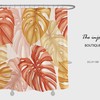 Colorful Leaves Shower Curtain, Vibrant Leaf Bathroom Decor, Waterproof Washable Bath Curtain with Hooks