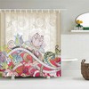 Colorful Lotus Shower Curtain | Garden Graphic Bath Curtain | Flowers Pink | Home Bathroom Decor Accessories