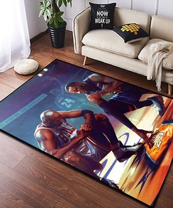 Colorful Non-Slip Basketball Area Rug for Living Room and Bedroom Décor