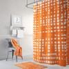 Colorful Orange and White Shower Curtain, Add a Vibrant Touch to Your Bathroom