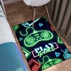 Colorful Painting Floor Rug for Gamepad Gaming in Game Room