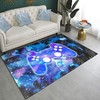 Colorful Printed Game Area Rug - Large Novelty Gamer Carpet Decor