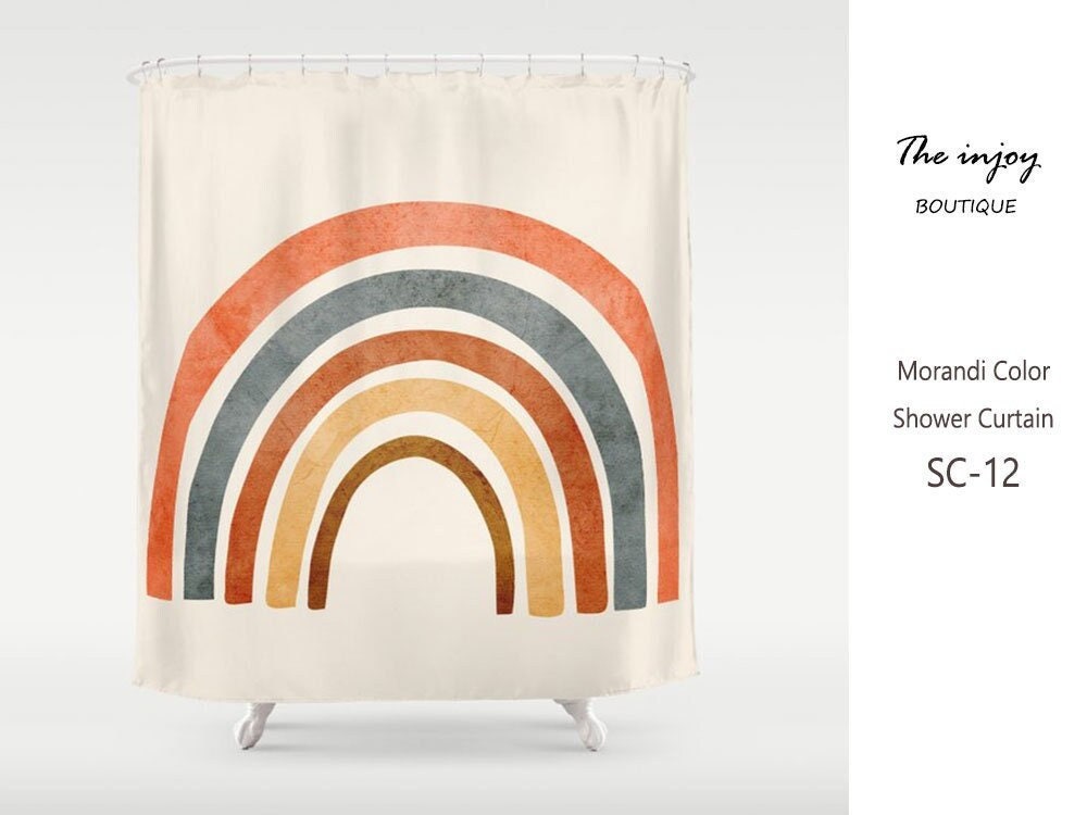 Colorful Rainbow Disney Shower Curtain, Waterproof and Washable for a Fun Touch in Your Bathroom, Custom Sizes Available