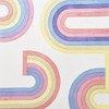 Colorful Rainbow Minimalist Modern Area Rug for Living Room Bedroom - Washable Soft Wool Shag Carpet with Floor Rugs