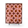 Colorful Retro Shower Curtain, Groovy 60's 70's Hippie Bathroom Accessory, Unique Bathroom Decor