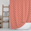 Colorful Shower Curtain with Coral Peach Pink Pineapples - Tropical Whimsical Decor